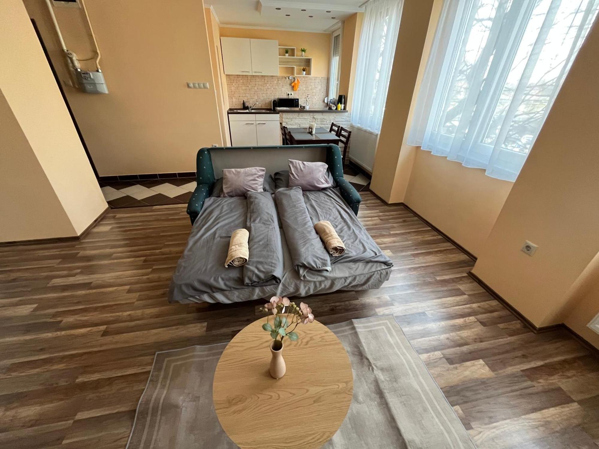 River - Free Parking Gyor Bagian luar foto